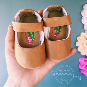 Gracious May Baby Shoes Gold Silk Dress Baby Girl